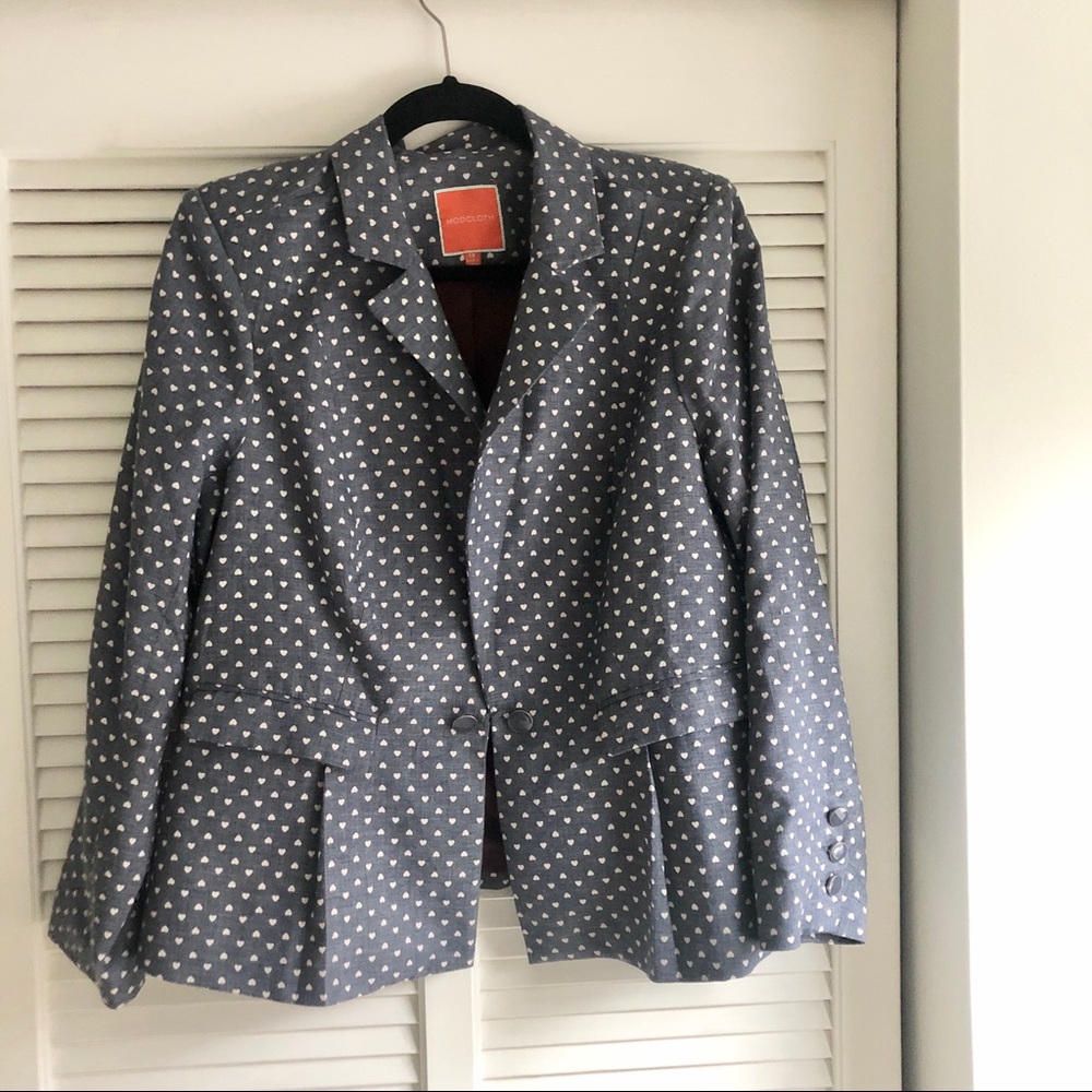 Modcloth Sleuth Peplum Blazer